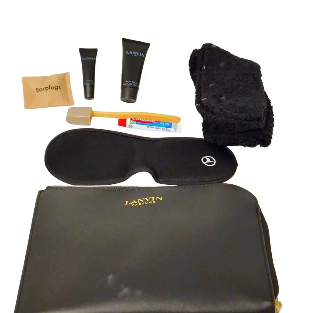 Lanvin Parfums Turkish Airlines Business Class Amenity Travel Toiletries Kit NEW